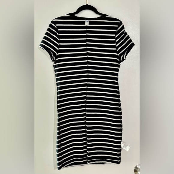 Old Navy Black and White Striped Tee Shirt Dress Size Large - Picture 7 of 12